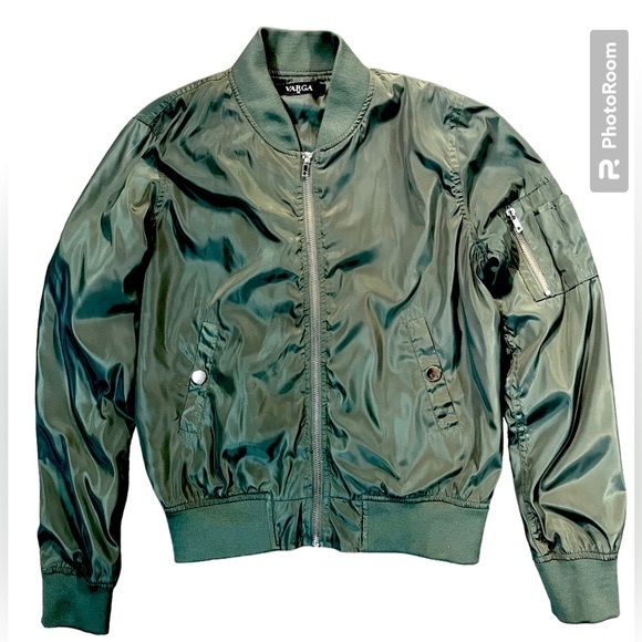 Varga Jackets & Blazers - Varga Khaki Green Bomber Jacket Medium